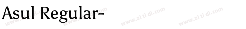 Asul Regular字体转换